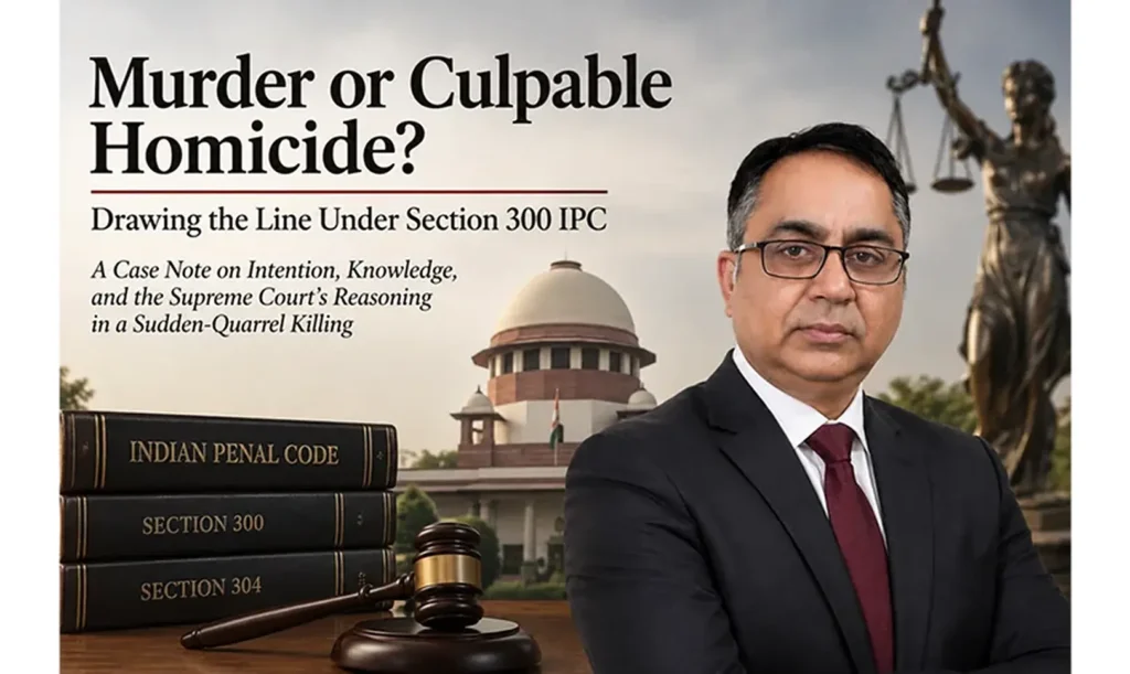 Anil Kumar Mishra on Murder vs Culpable Homicide